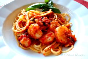 1 serving (638 g) Cavatappi Marinara Pasta with Shrimp