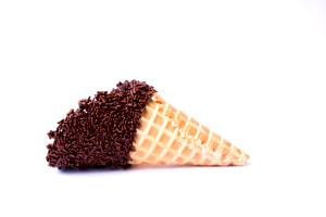 1 serving (6.74 oz) Chocolate Dipped Waffle Cone (1 Scoop)