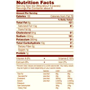 1 serving (70 g) Tots (Value Size)