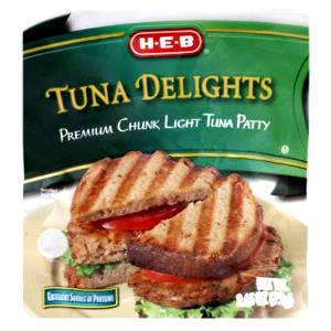 1 serving (75 g) Tuna Delights Premium Chunk Light Tuna Patty