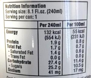 1 serving (8 oz) Cookies and Cream Milk