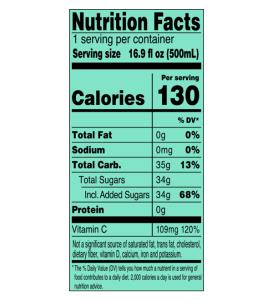 1 serving (8 oz) Honey Green Tea