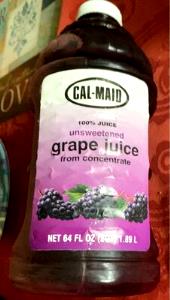 1 serving (8 oz) Unsweetened Grape Juice