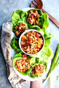 1 serving (8.4 oz) Asian Tofu and Vegetable Lettuce Wrap (1500)