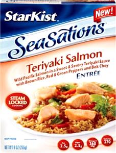 1 serving (9 oz) SeaSations Entree – Teriyaki Salmon
