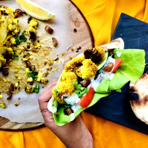 1 serving (9.2 oz) Falafel Pita with Cauliflower Tabouli (1200)