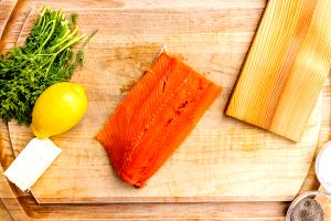 1 Serving Alder Planked Salmon - Special Request No Butter