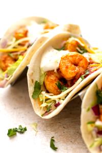 1 Serving Americano Soft Taco Shrimp