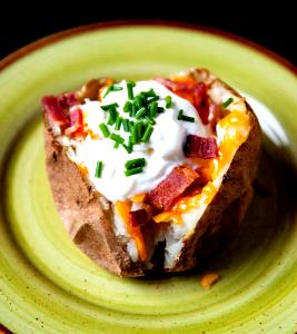 1 Serving Bacon And Cheese Stuffed Potato