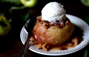 1 serving Baked Apple with Walnut and Maple