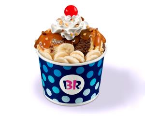 1 Serving Banana Royale Sundae With Premium Churned Light Ice Cream