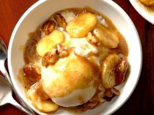 1 Serving Bananas Foster Sundae, One Scoop