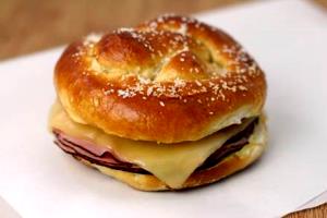 1 Serving Bavarian Turkey Sandwich On Pretzel Bread