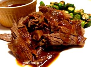 1 Serving BBQ Beef Brisket With Au Jus