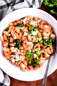 1 Serving Bean And Cheese Shrimp