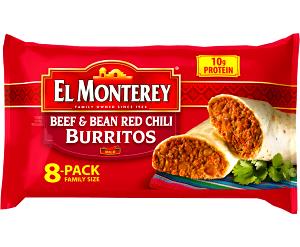 1 Serving Beef & Bean, Red Chili Burrito