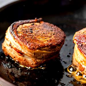 1 Serving Beef Tenderloin Steaks, Bacon Wrapped
