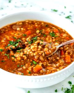 1 Serving Beef W/Barley Soup