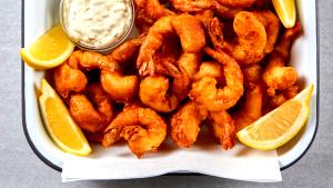 1 Serving Beer-Battered Shrimp And Chips