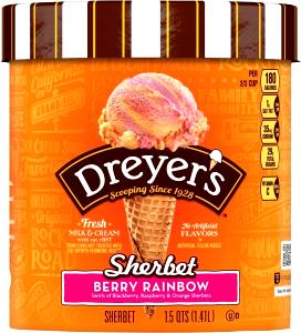 1 Serving Berry Rainbow Sherbet