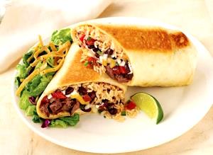 1 serving Big Beef Bordurrito with Side Salad (No Dressing)
