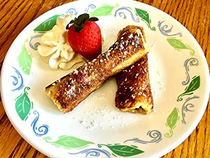 1 Serving Big Dipper French Toastix TM W/ Meat & Whipped Topping