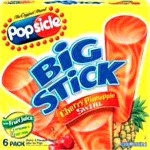 1 Serving Big Stick - Cherry Pineapple Swirl Ice Pops
