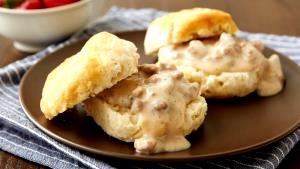1 Serving Biscuit With Sausage