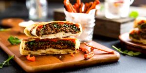 1 serving Black Bean Burger Wrap