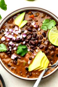 1 Serving Black Bean Soup (Vegan, Low Fat, Gluten Free) - Large