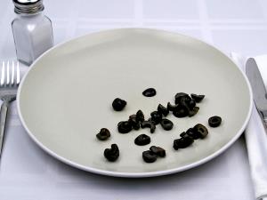 1 Serving Black Olives, Sliced