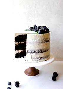 1 Serving Black & White Cake