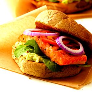 1 Serving Blackened Salmon Sandwich