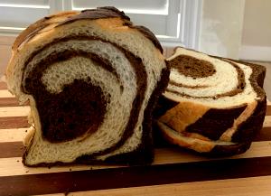 1 Serving BLMP - Bread, Marble Rye 6"