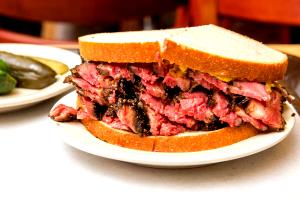1 Serving BLMP - Hot Pastrami, 12" Super Stacked