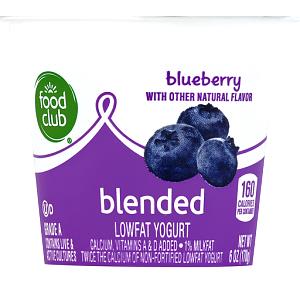 1 Serving Blueberry Blended Lowfat Yogurt