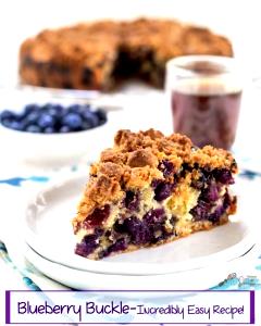 1 Serving Blueberry Buckle Cake