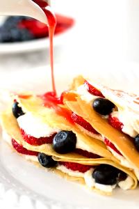 1 Serving Blueberry Crepes - Two