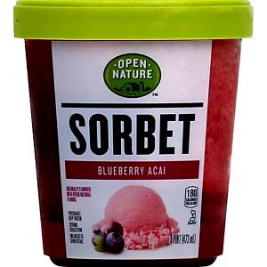 1 Serving Blueberry Sorbet Pints Ice Cream