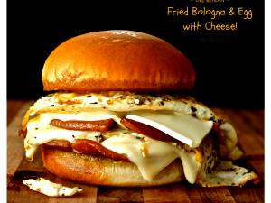 1 Serving Bologna, Egg, Cheese, Golden Bun - Detroit, Louisville & Nashville Regions Sandwich