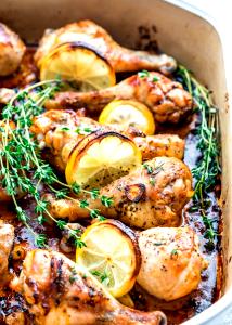 1 serving Braised Lemon Herb Chicken Legs
