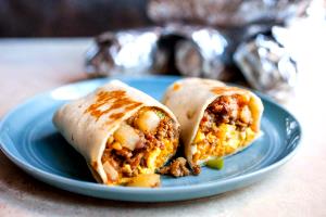 1 Serving Breakfast Burritos - Sausage, Egg & Cheese