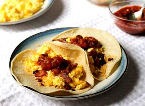1 Serving Breakfast Tacos-Bacon And Egg