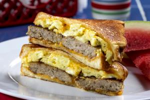 1 Serving Breakfast Toaster - Sausage, Egg & Cheese