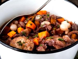 1 Serving Breast Of Chicken, Bourguignonne