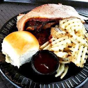 1 Serving Brisket Sandwich Platter At Trappers Smokehouse