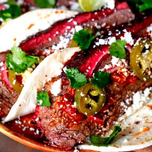 1 serving Brisket Tacos with Jalapeno BBQ Sauce