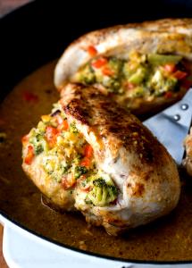 1 Serving Broccoli /Cheese Chicken Breast