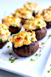 1 Serving Broiled Crab & Shrimp Stuffed Mushrooms