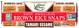 1 Serving Brown Rice Snaps - Tamari Sesame Crackers
